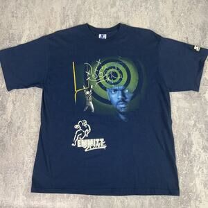 Vintage Starter Emmitt Smith T-Shirt Mens Large Blue Emmitt Zone Dallas Cowboys